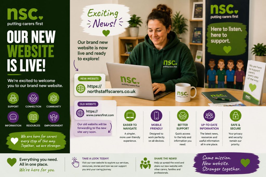 North Staffs Carers launching new website at northstaffscarers.co.uk